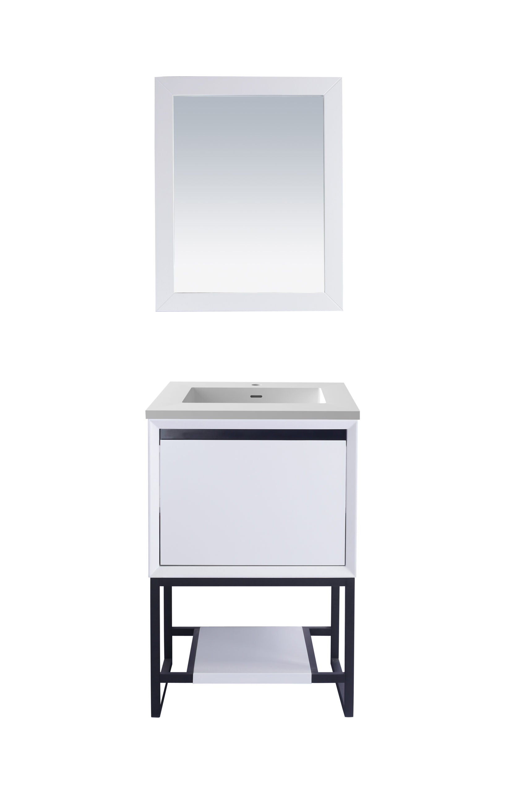 Alto 24" White Bathroom Vanity with Countertop