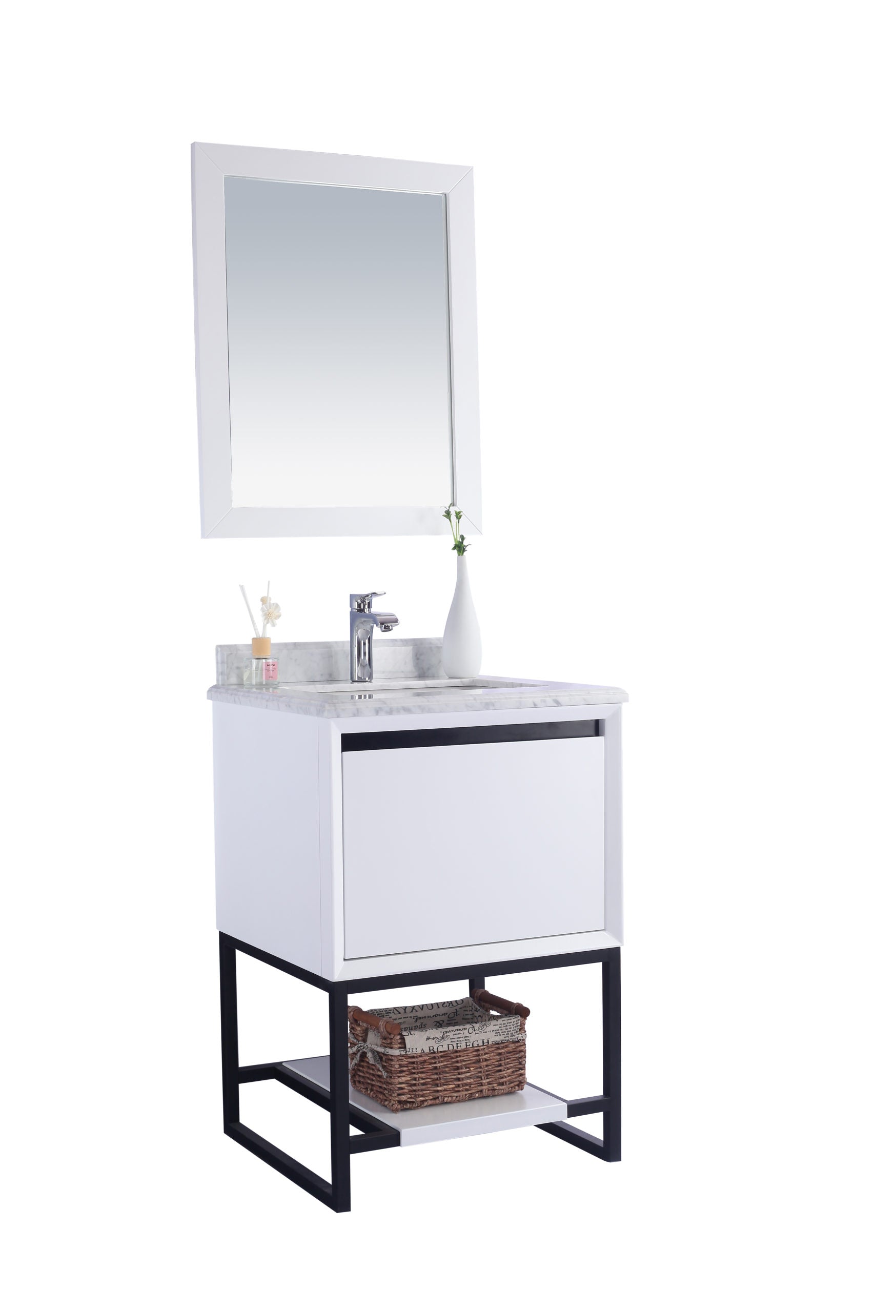 Alto 24" White Bathroom Vanity with Countertop