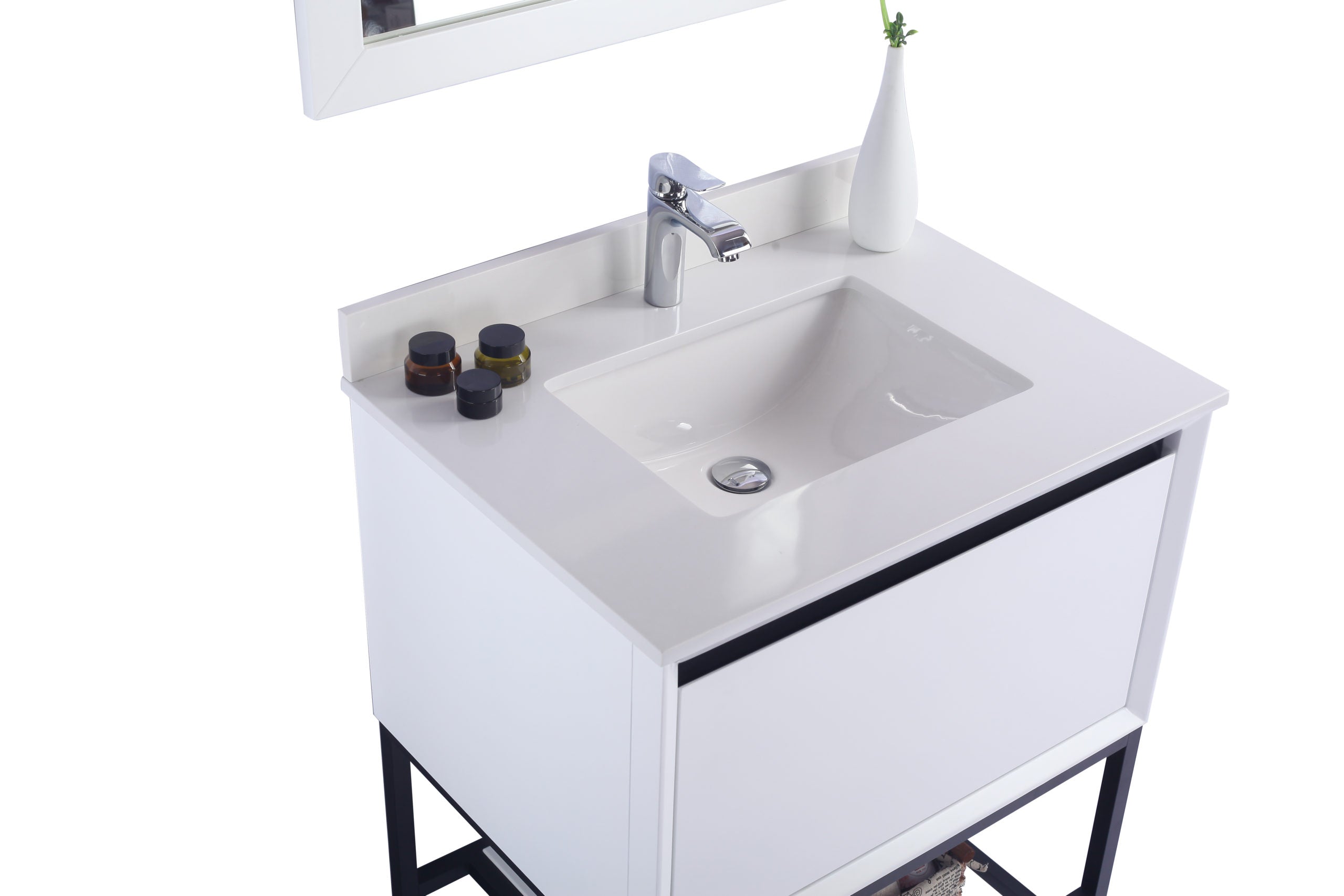 Alto 30" White Bathroom Vanity with Countertop