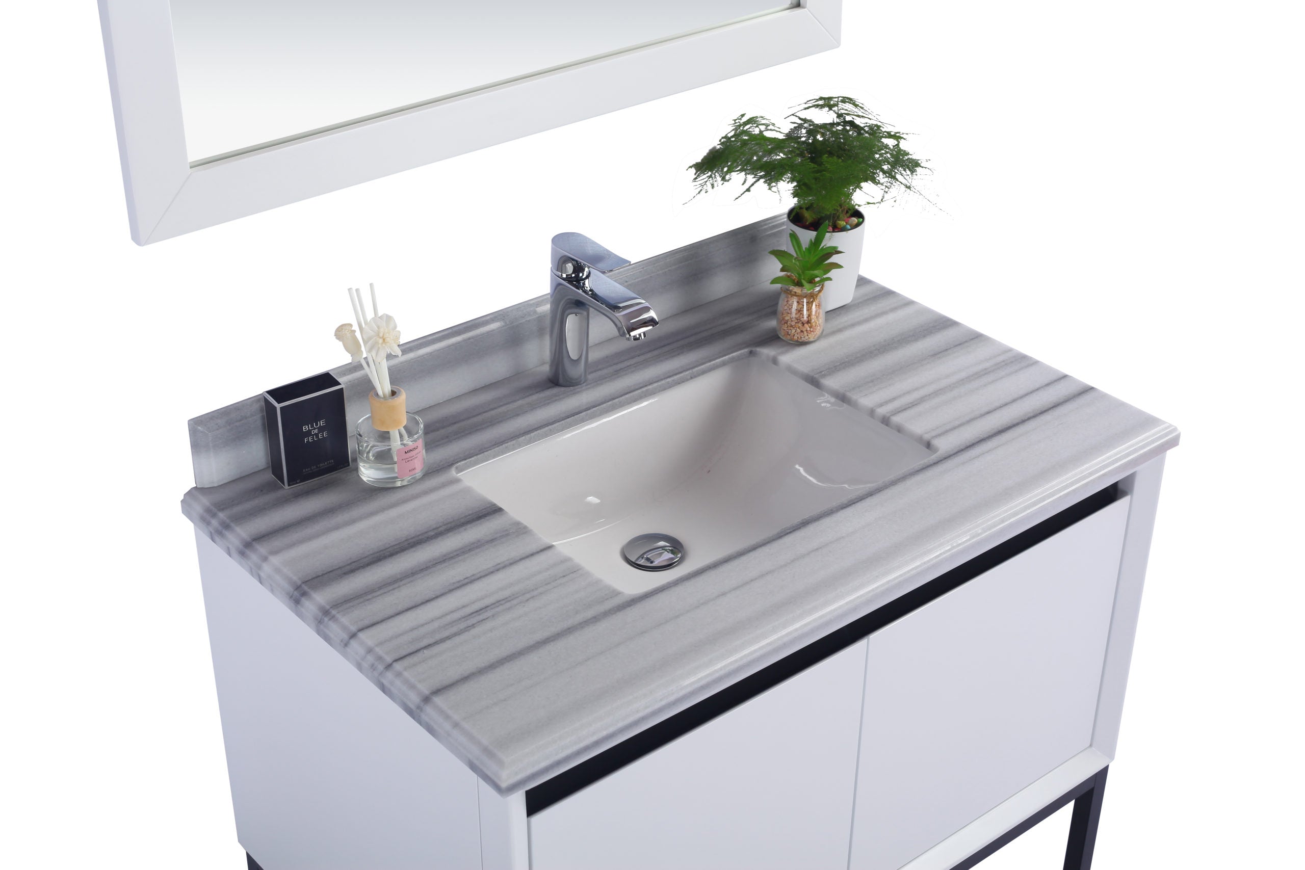 Alto 36" White Bathroom Vanity with Countertop
