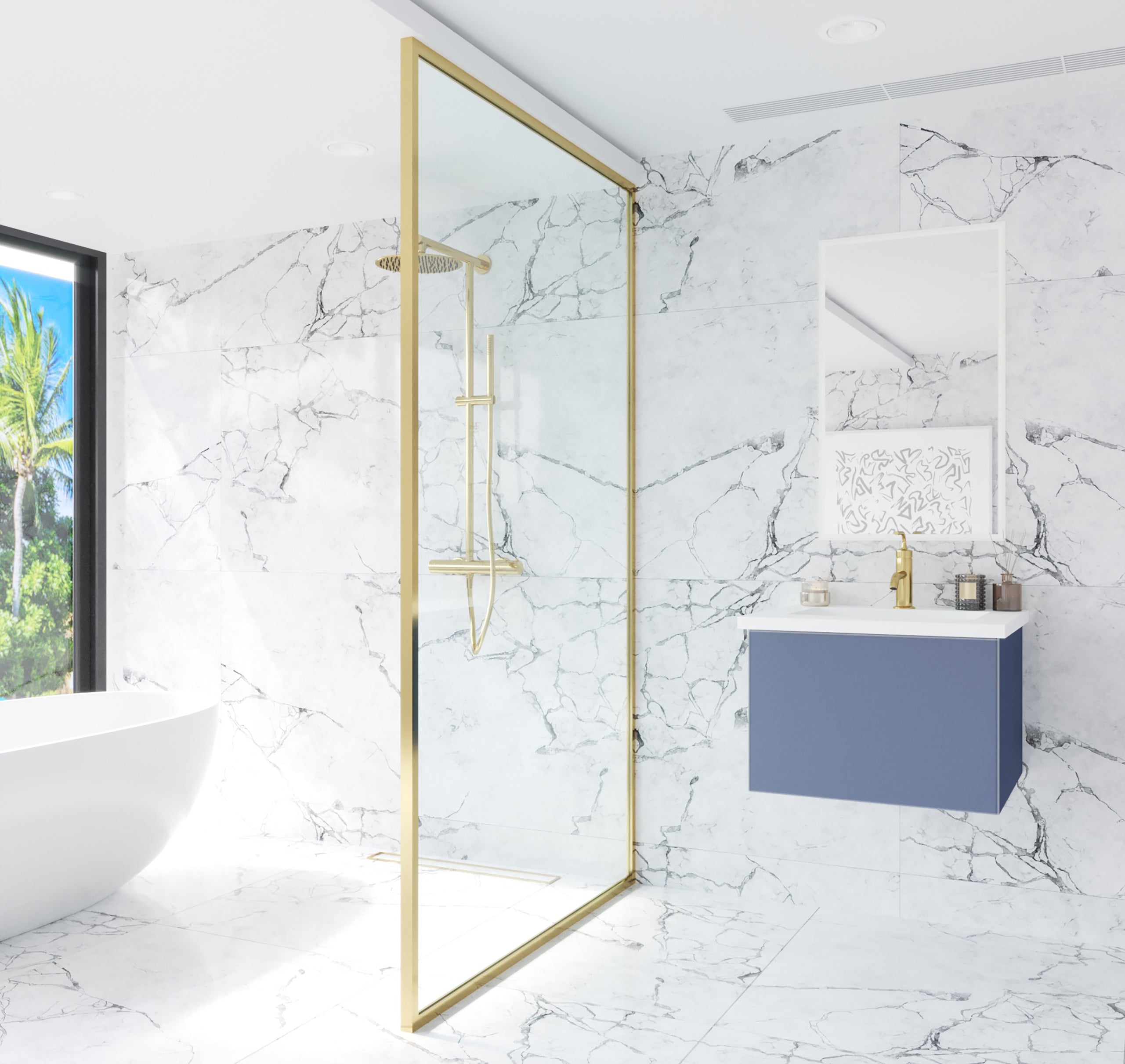 Vitri 24" Bathroom Vanity with VIVA Stone Matte White Solid Surface Countertop