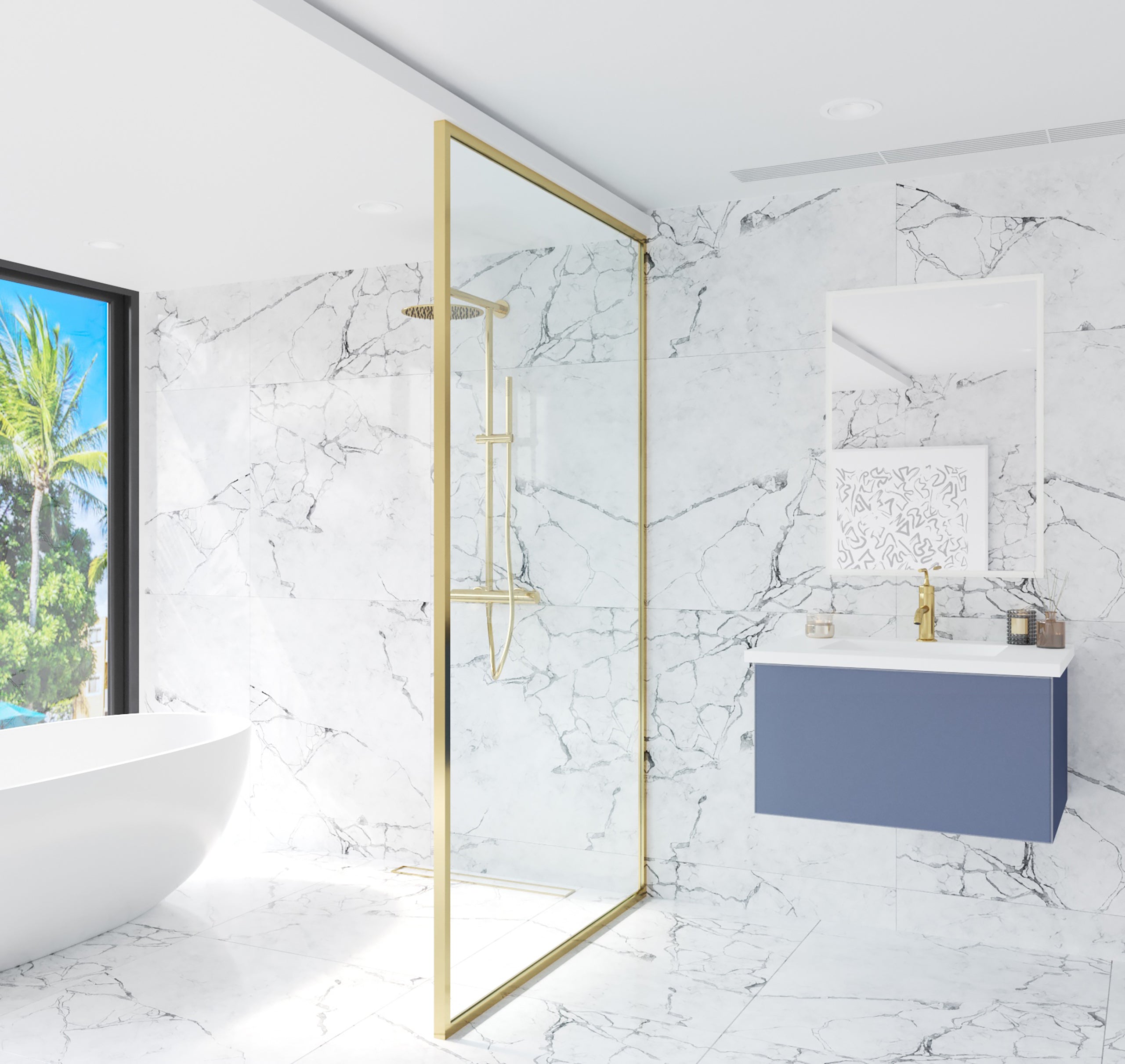 Vitri 30" Bathroom Vanity with VIVA Stone Matte White Solid Surface Countertop