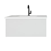 Vitri 36" Bathroom Vanity with VIVA Stone Matte White Solid Surface Countertop