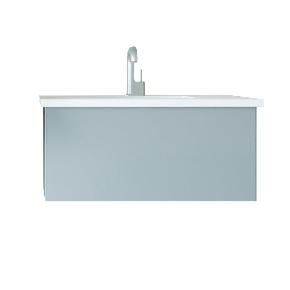 Vitri 36" Bathroom Vanity with VIVA Stone Matte White Solid Surface Countertop