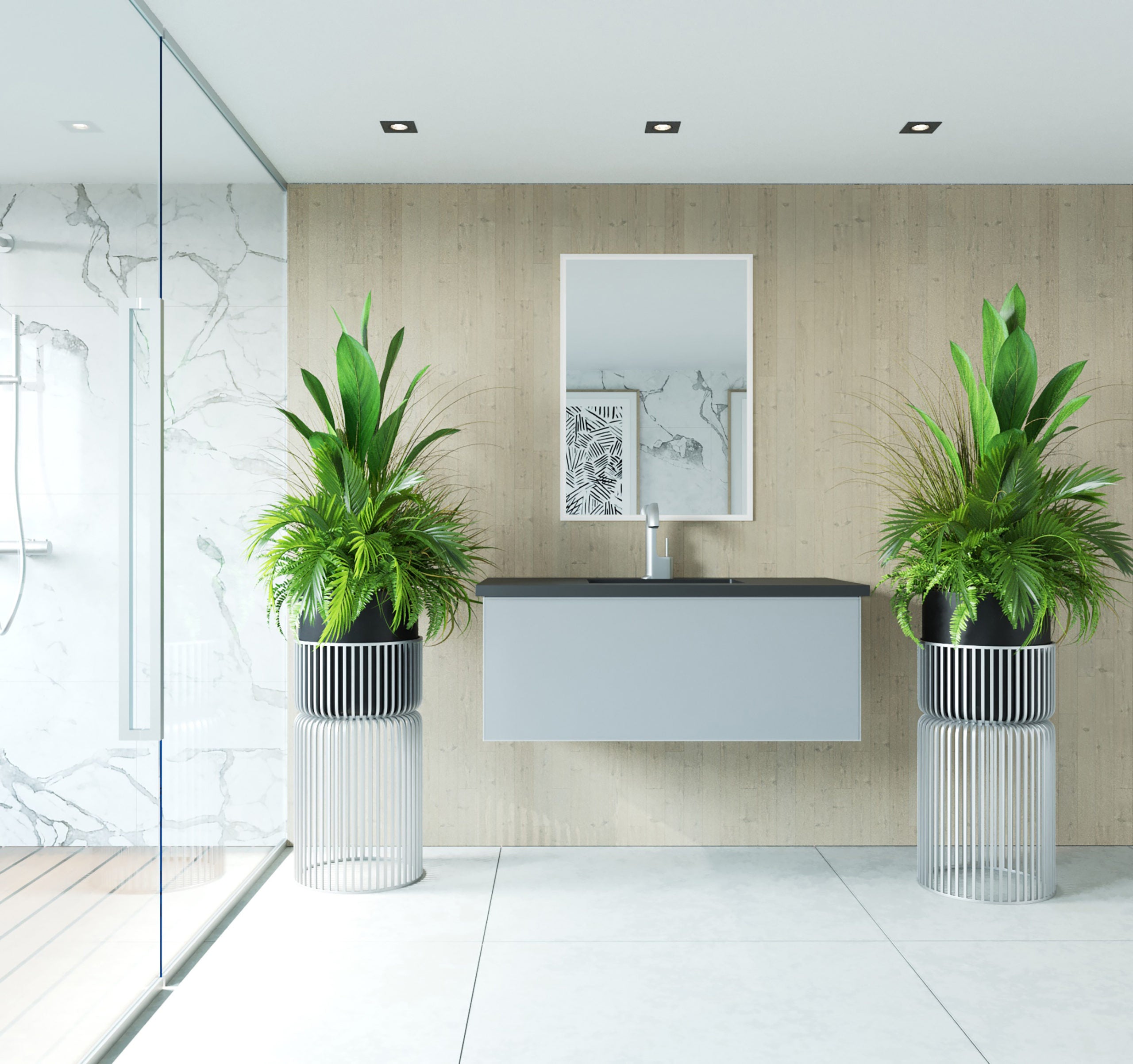 Vitri 42" Wall Hung Bathroom Vanity Cabinet