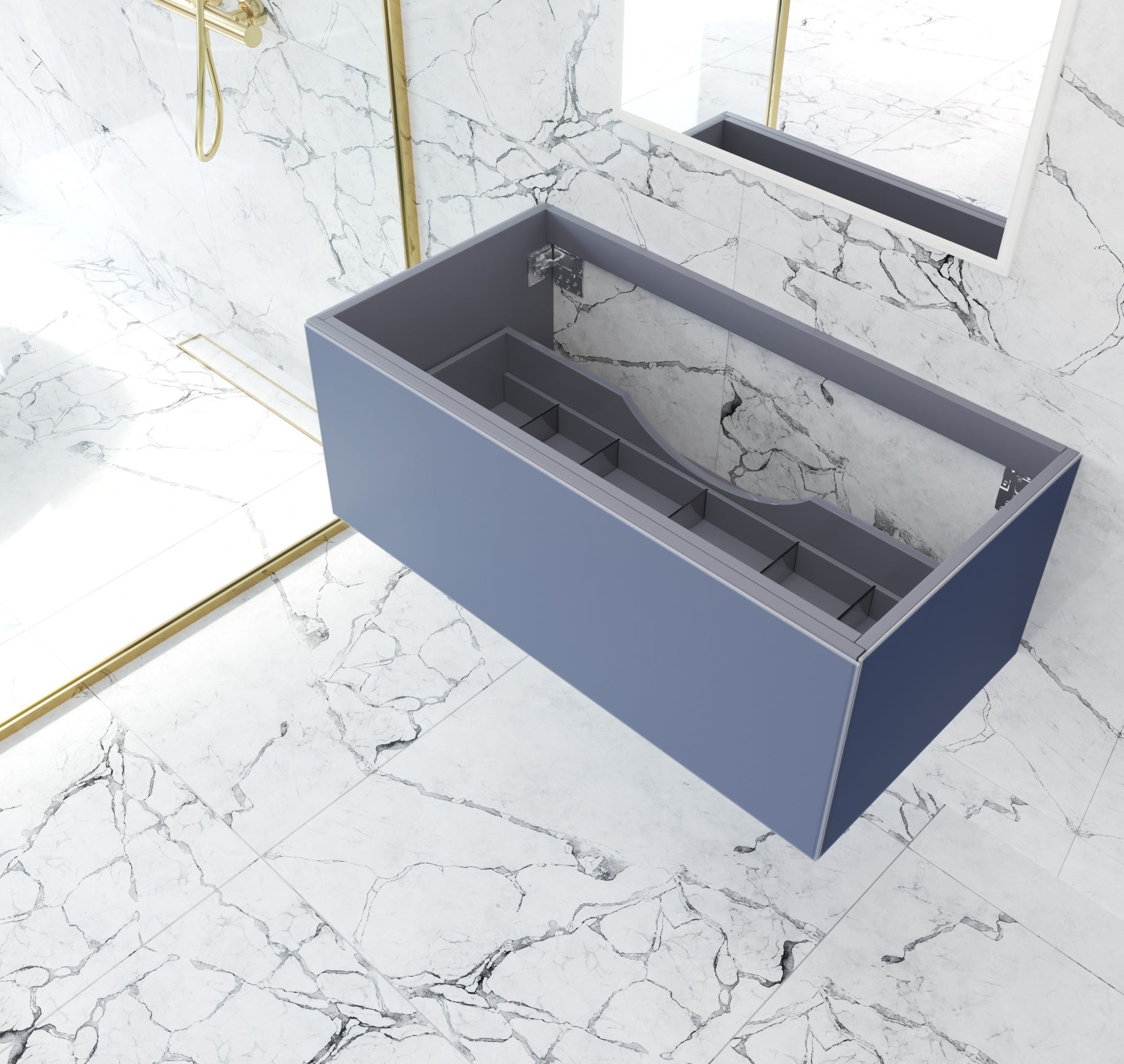 Vitri 42" Wall Hung Bathroom Vanity Cabinet