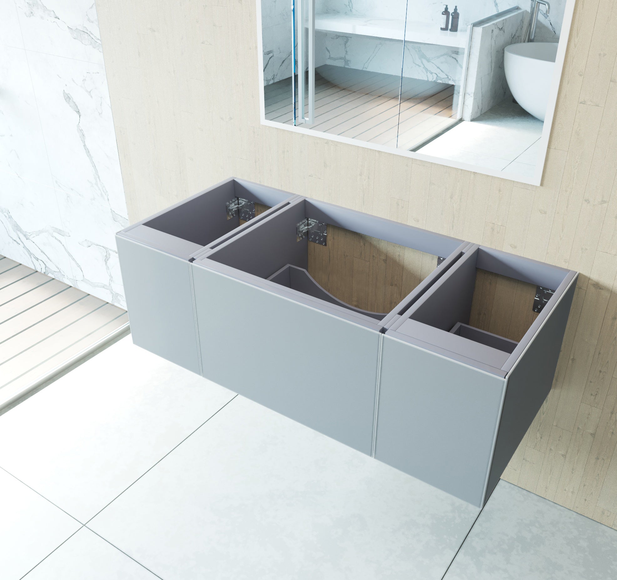 Vitri 48" Wall Hung Bathroom Vanity Cabinet