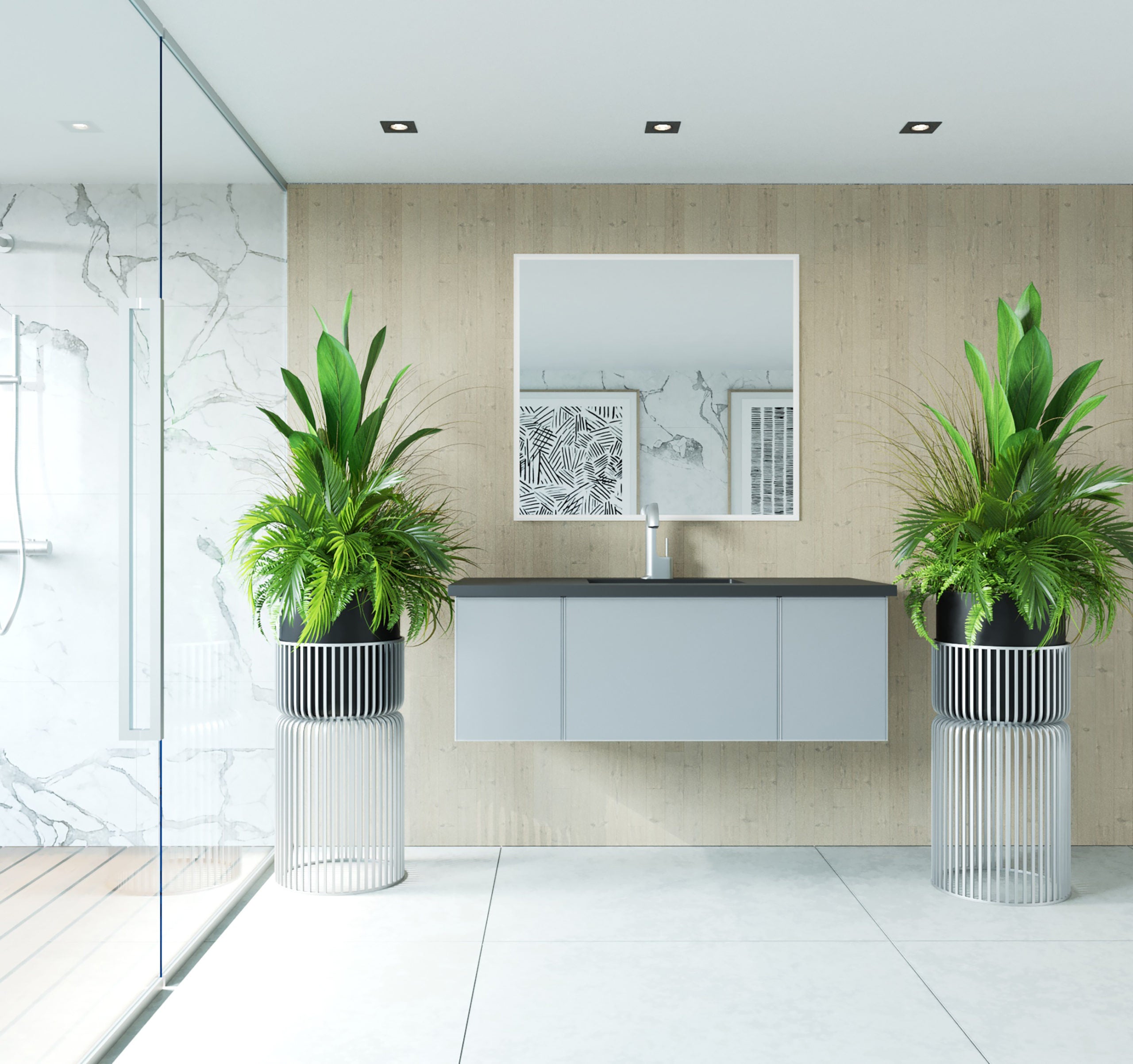 Vitri 48" Wall Hung Bathroom Vanity Cabinet