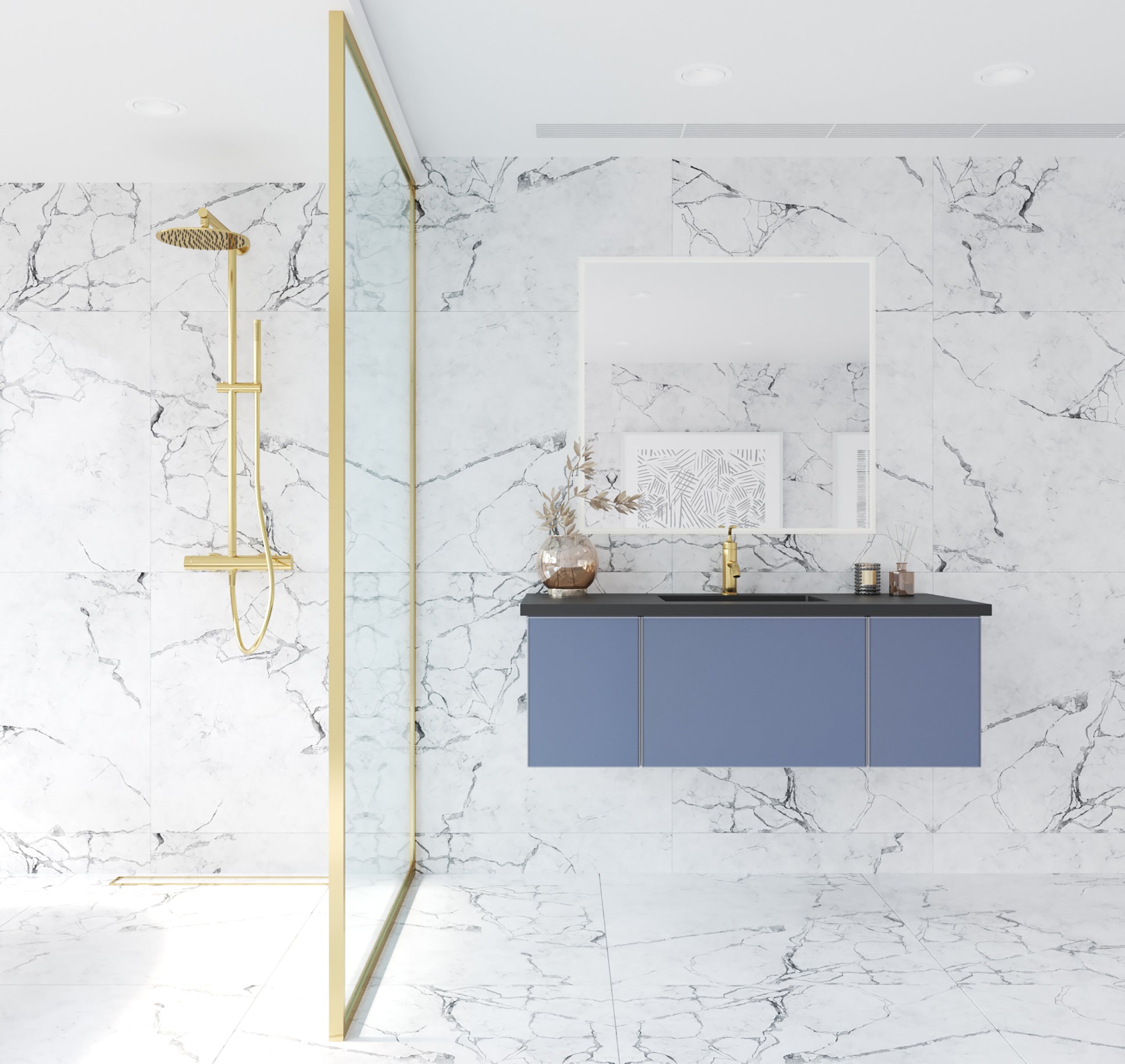 Vitri 48" Wall Hung Bathroom Vanity Cabinet