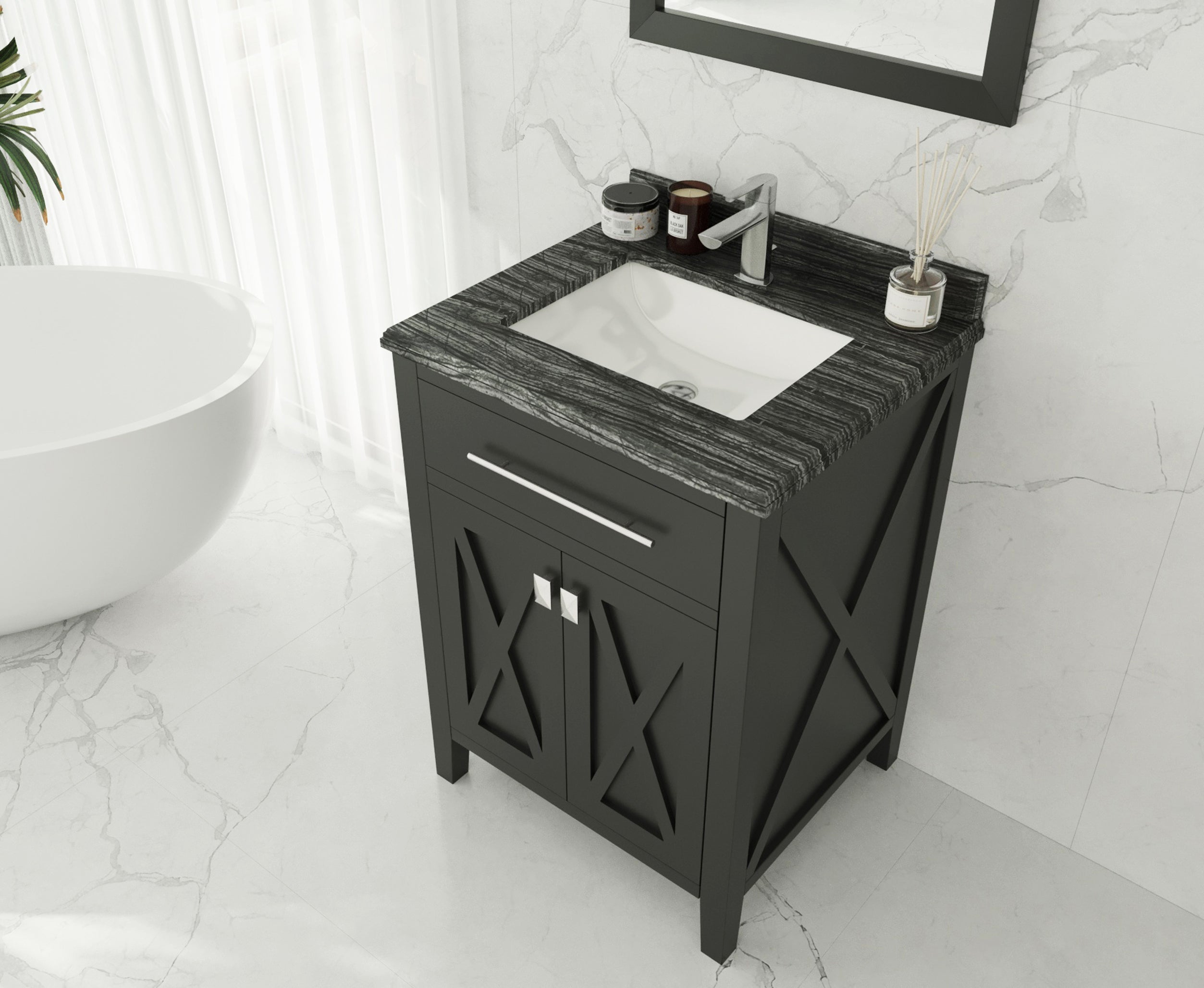 Wimbledon 24" Espresso Bathroom Vanity with Countertop