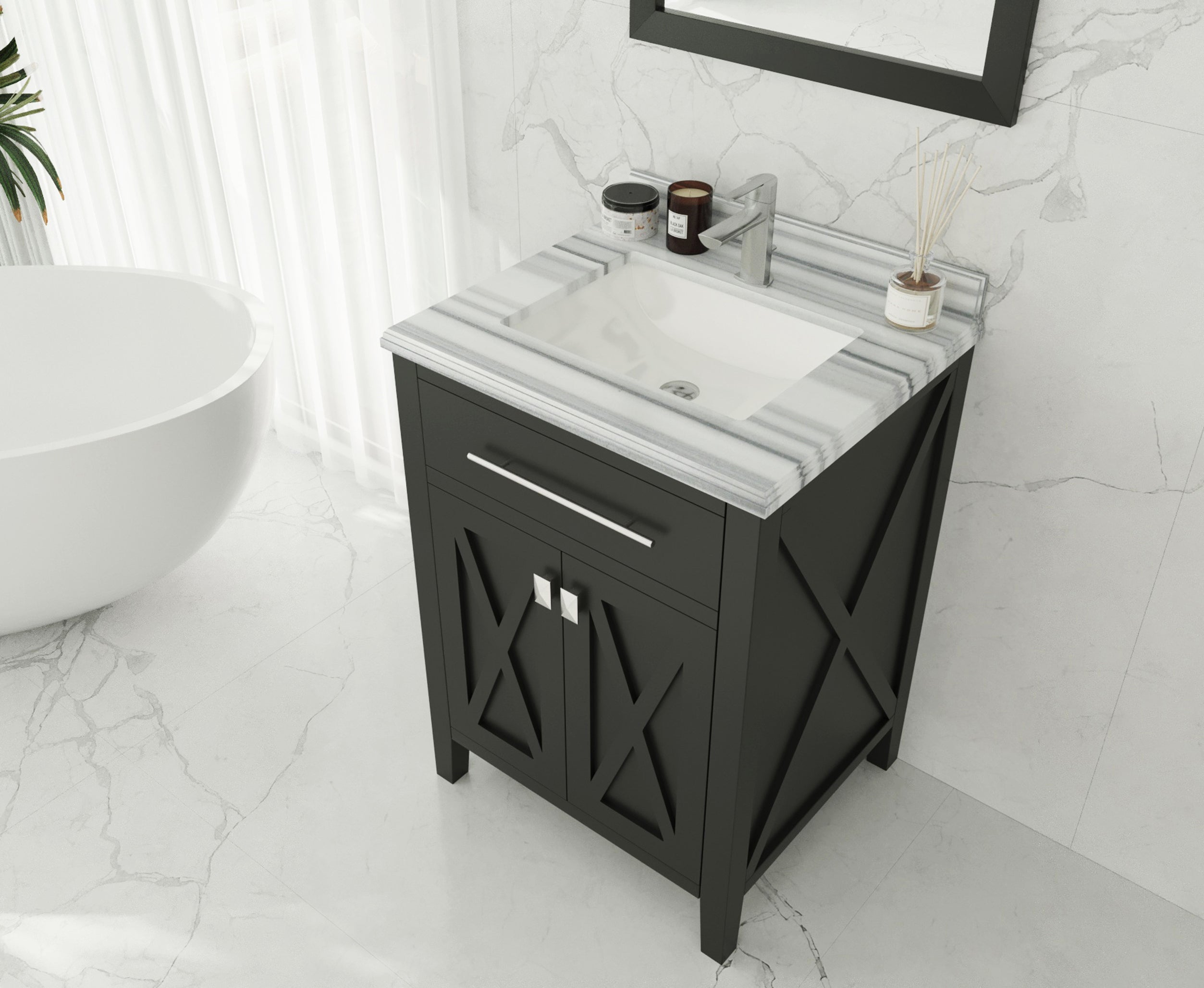 Wimbledon 24" Espresso Bathroom Vanity with Countertop