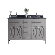 Wimbledon 60" Grey Double Sink Bathroom Vanity with Countertop