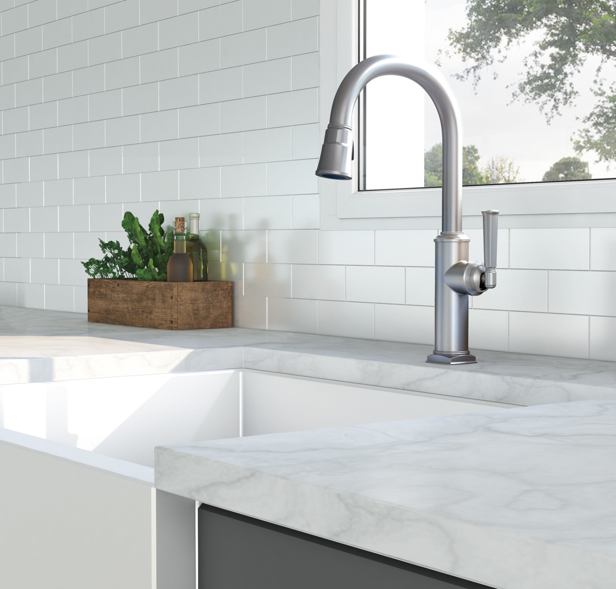Newport Brass Zemora® Pull-Down Kitchen Faucet