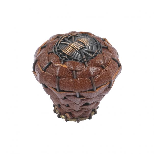 Atlas Homewares Hamptons Saddle Leather Knob
