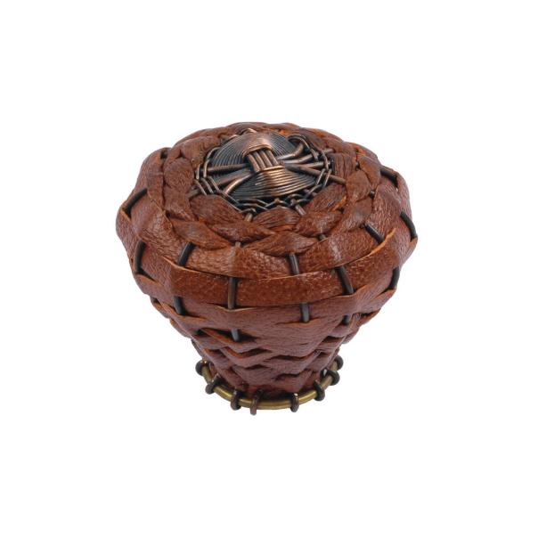 Atlas Homewares Hamptons Saddle Leather Knob