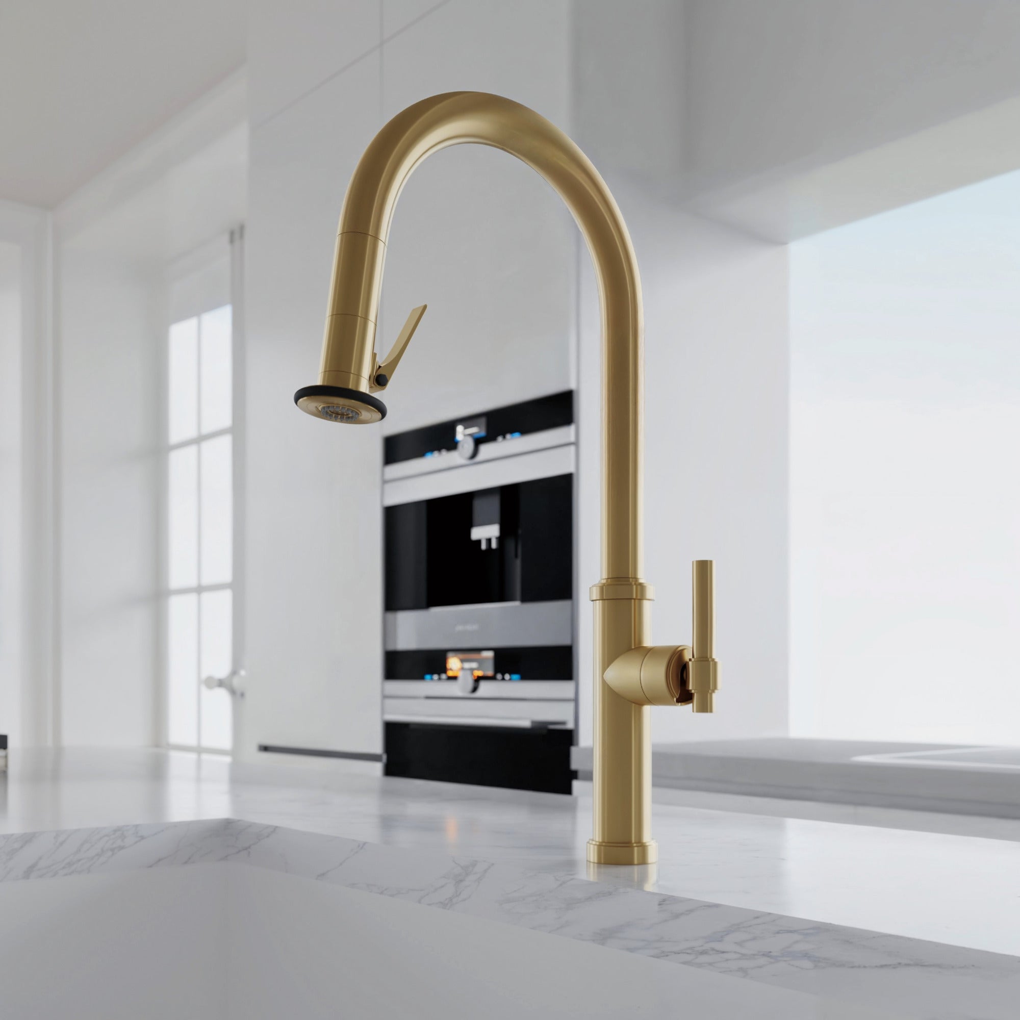 Newport Brass Seager® Pull-Down Kitchen Faucet - Trigger Spray