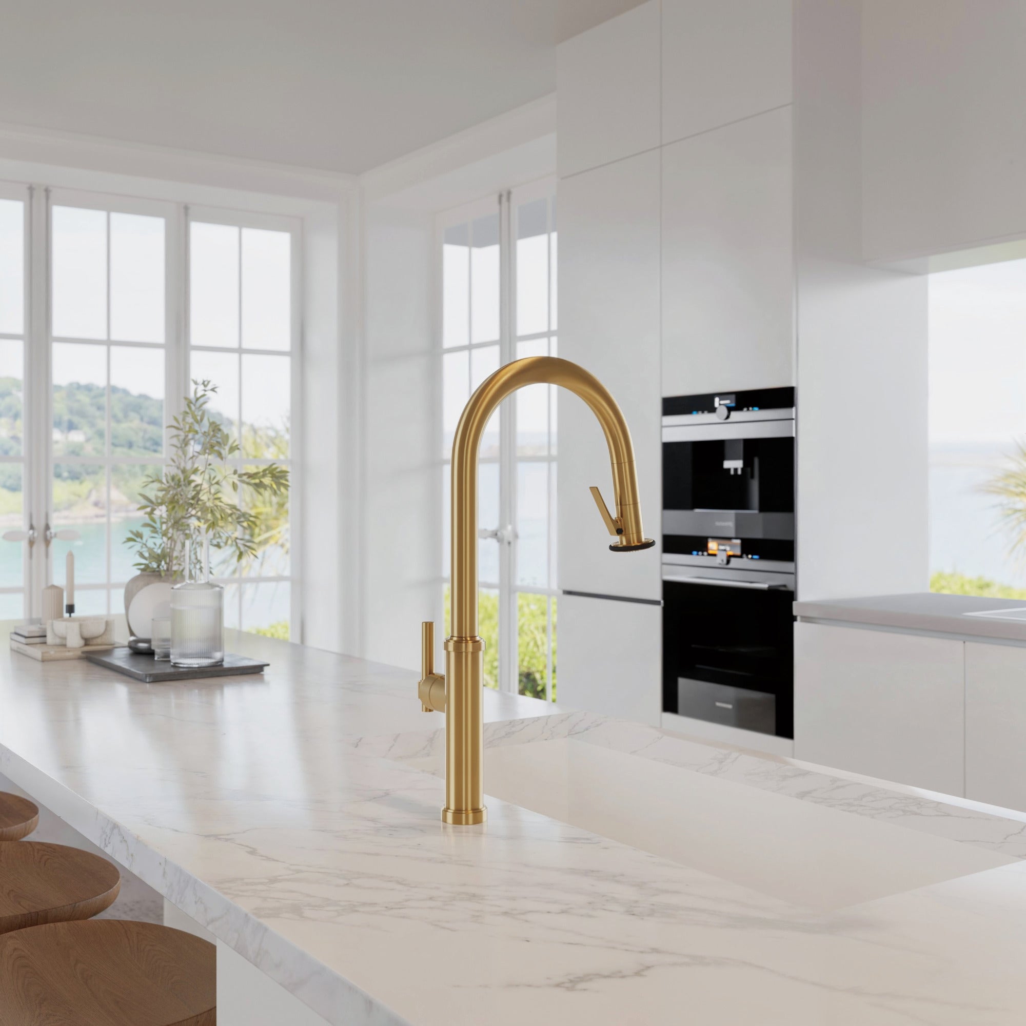 Newport Brass Seager® Pull-Down Kitchen Faucet - Trigger Spray