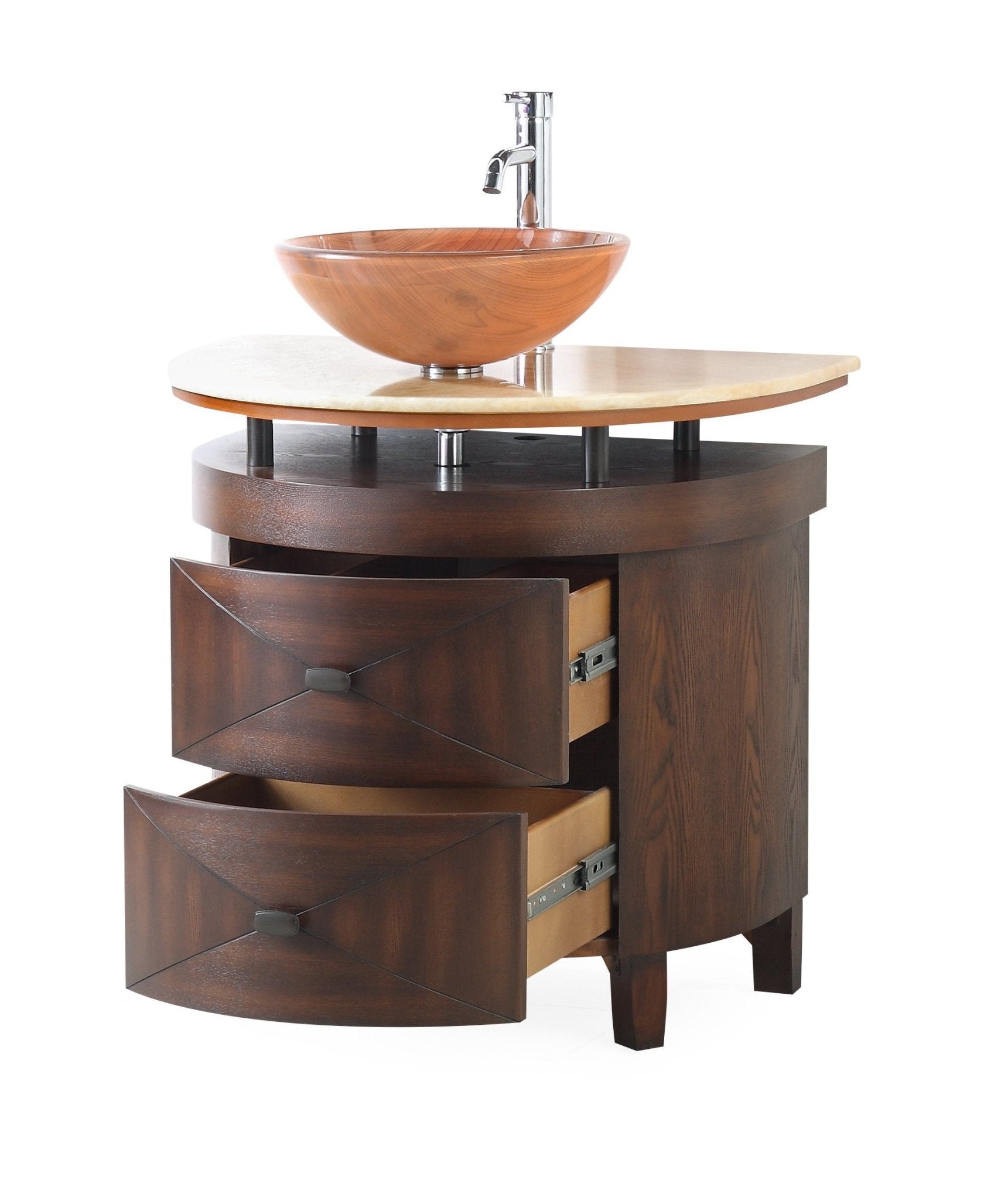 Chans Furniture BWV-026 32"   Benton Collection Onyx counter top Verdana Vessel Sink Bathroom Vanity