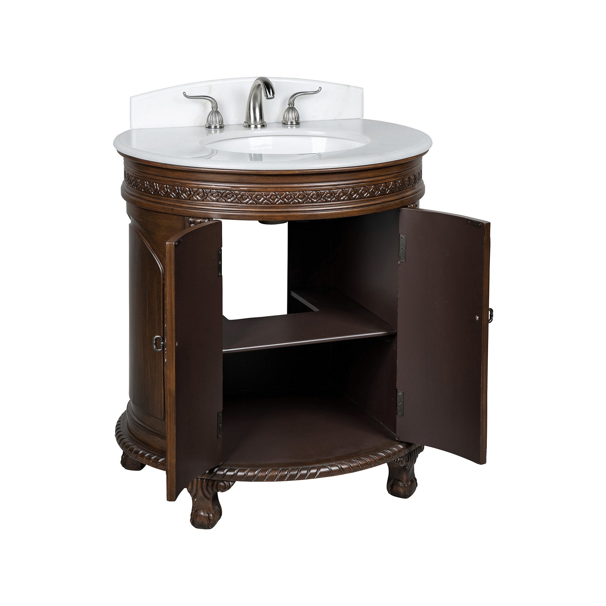 Chans Furniture CF-2869W-TK 32" Benton Collection Versailles Small Colonial Bathroom Sink Vanity