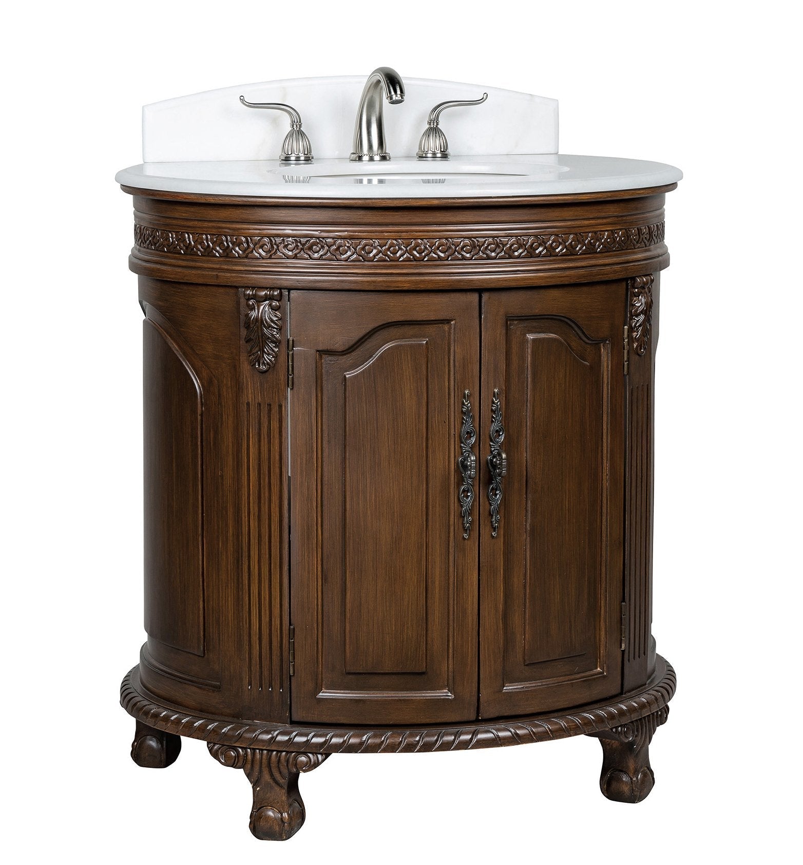 Chans Furniture CF-2869W-TK 32" Benton Collection Versailles Small Colonial Bathroom Sink Vanity