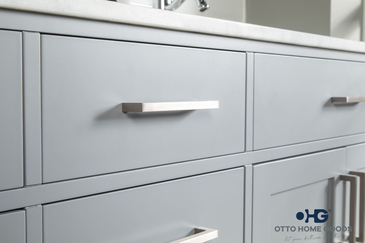 Fawna 72" Gray Double Bowls Bathroom Cabinet