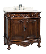 Chans Furniture CF-2873M-TK 32" Traditional style cream marble Fiesta Bathroom Sink Vanity   CF-2873M-TK