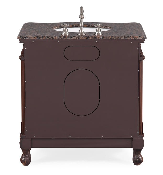 Chans Furniture CF-2873SB-TK 32" Traditional style cream marble Fiesta Bathroom Sink Vanity - CF-2873SB-TK