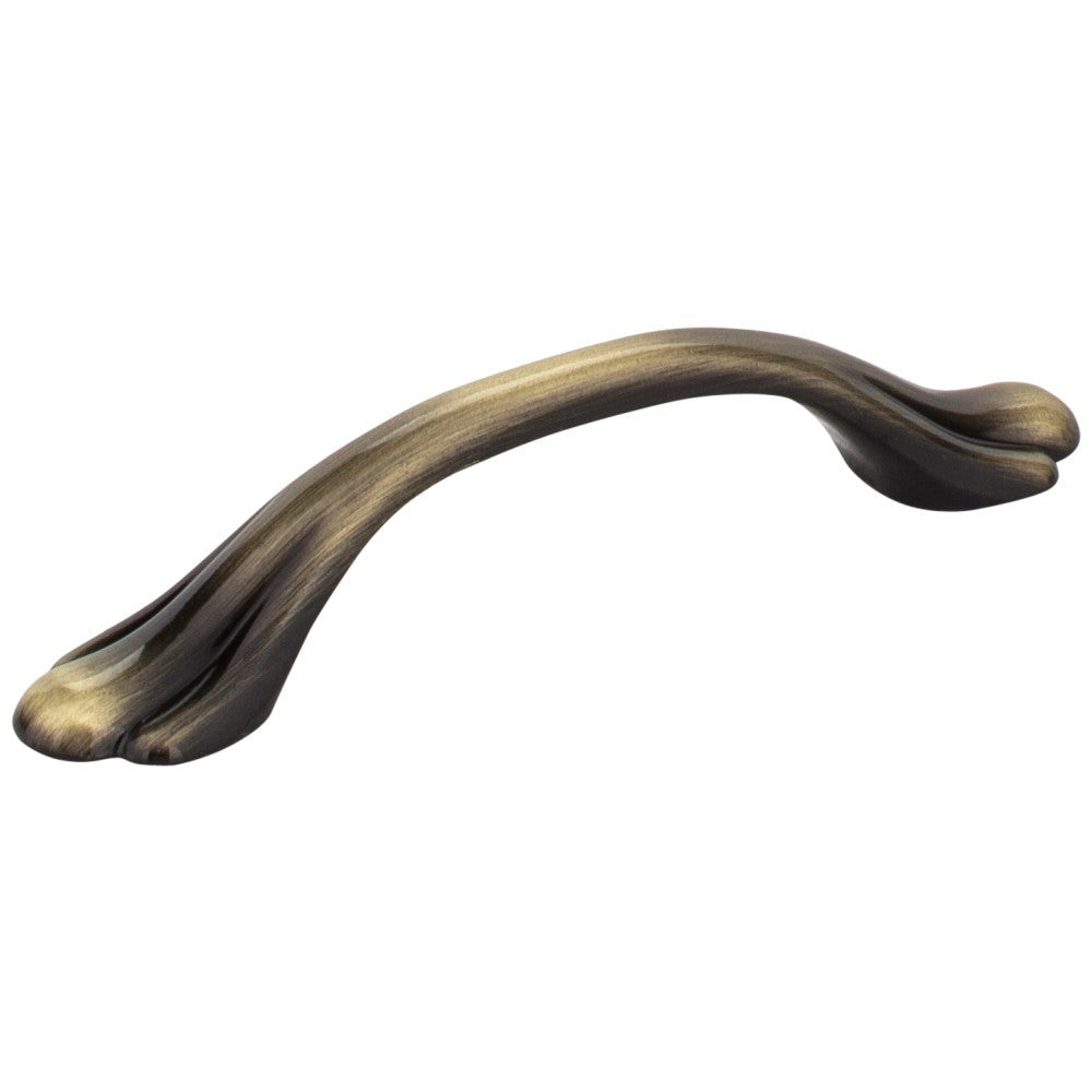 Hardware Resources 3" Brushed Antique Brass Kingsport Cabinet Pull