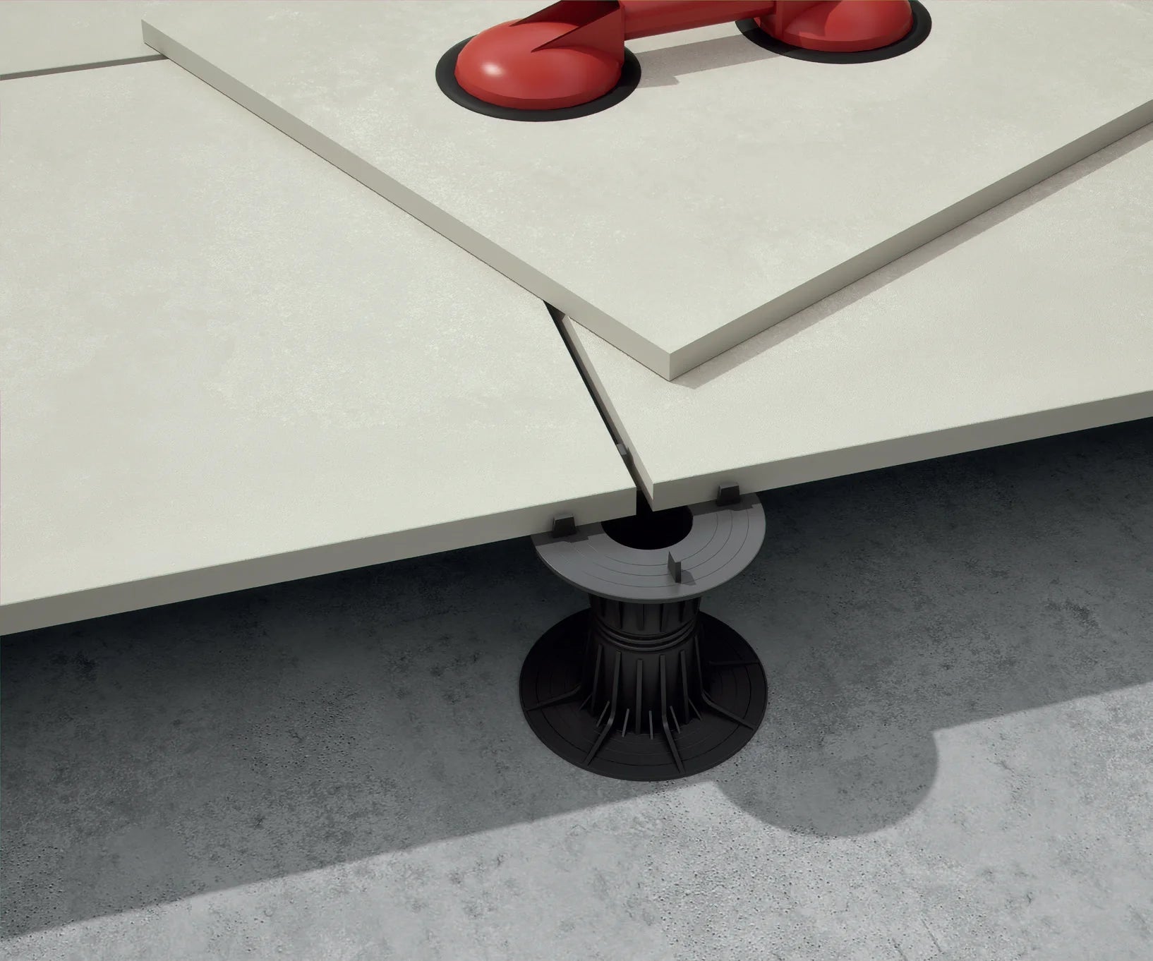 Pedestal System for Porcelain Pavers and Decking