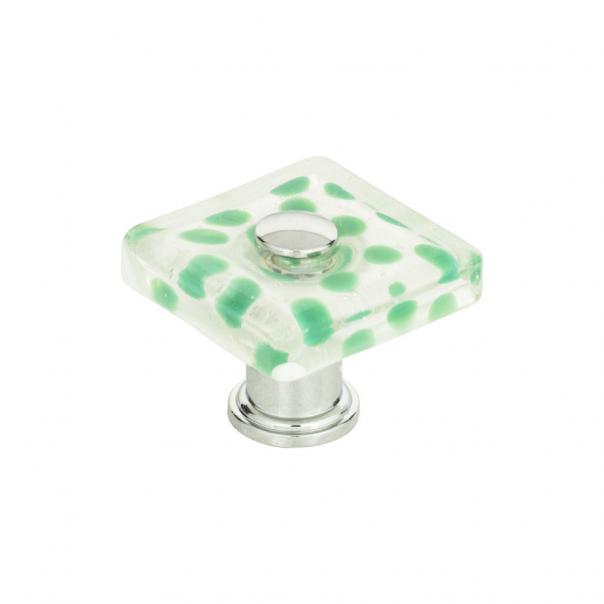Atlas Homewares Emerald Polka Dot Glass Knob