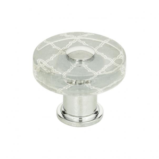 Atlas Homewares Quatrefoil Glass Round Knob