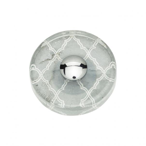 Atlas Homewares Quatrefoil Glass Round Knob