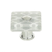 Atlas Homewares Quatrefoil Glass Square Knob