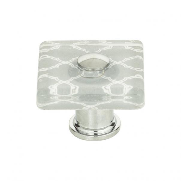 Atlas Homewares Quatrefoil Glass Square Knob