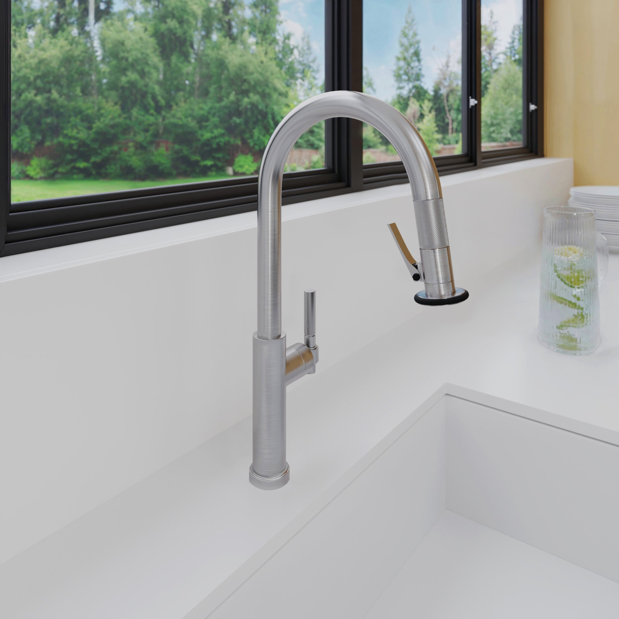 Newport Brass Muncy Pull-Down Kitchen Faucet - Trigger Spray