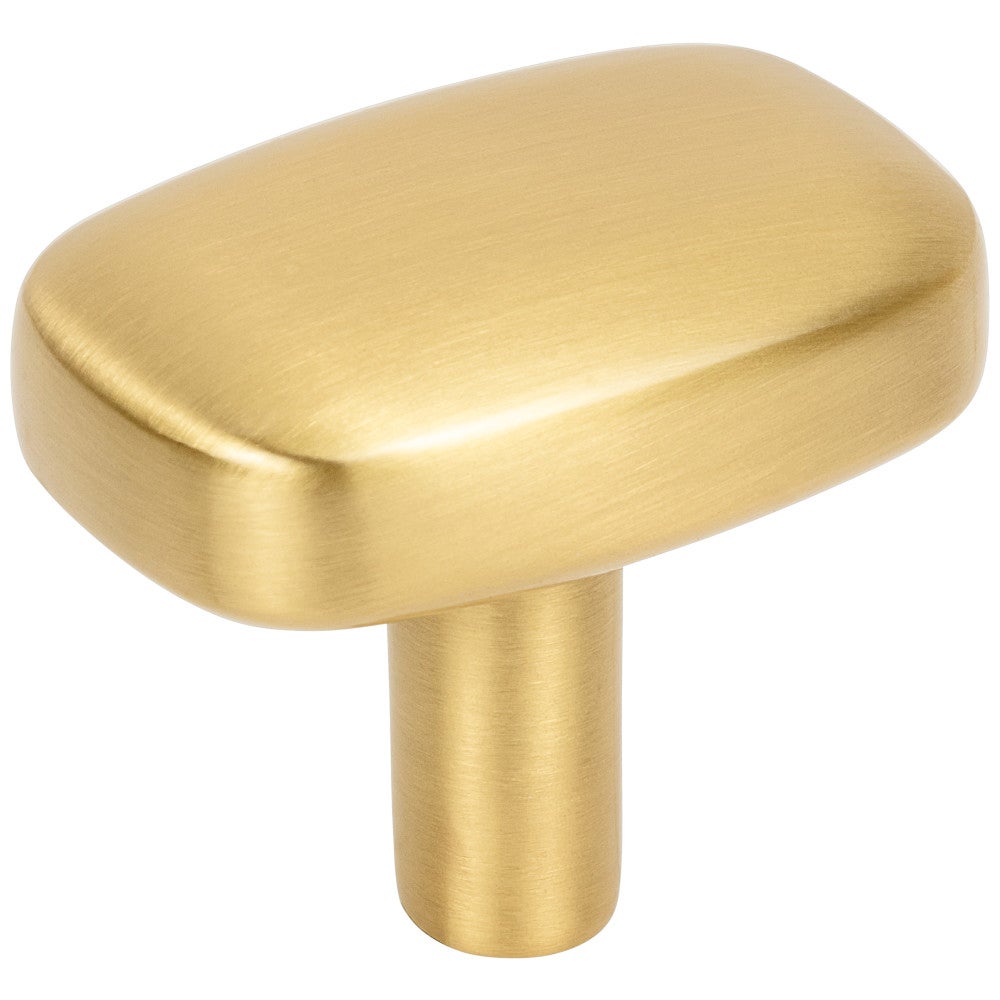 Hardware Resources 1-1/2" Rounded Rectangle Overall Length Satin Nickel Loxley Cabinet Knob