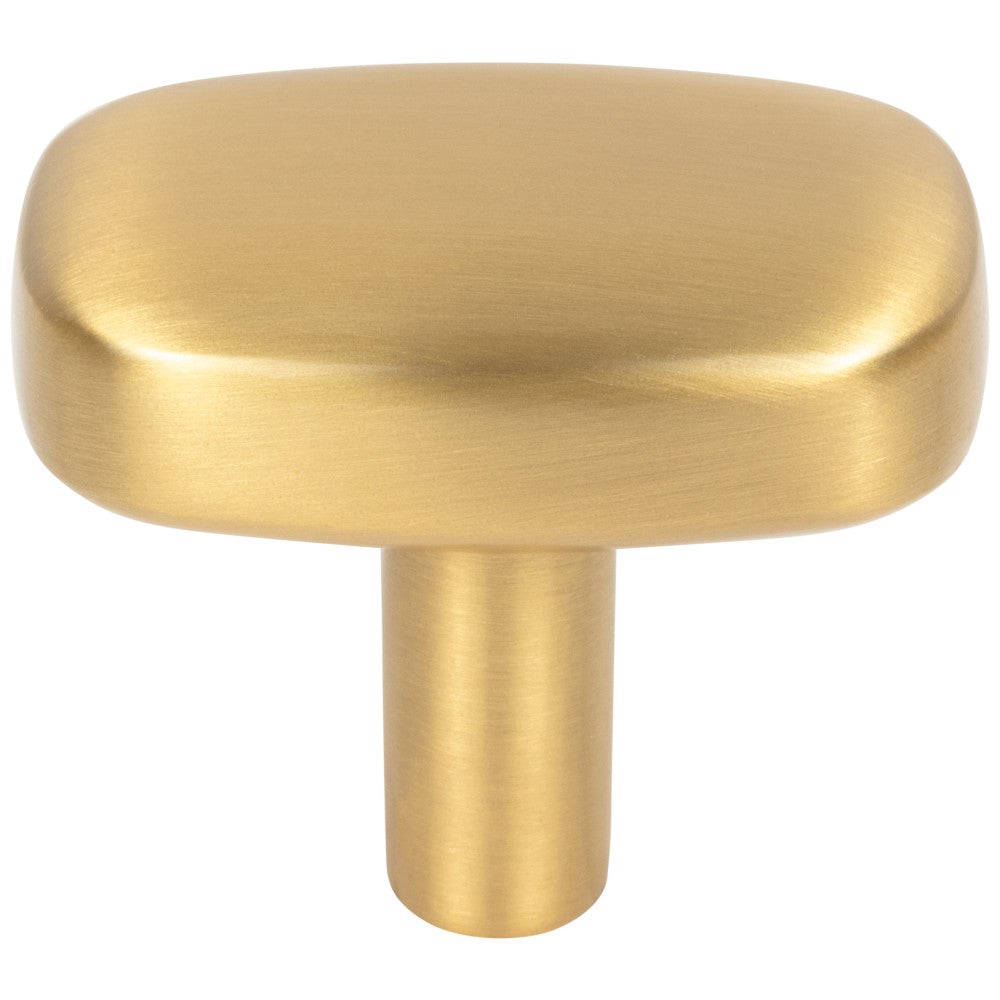 Hardware Resources 1-1/2" Rounded Rectangle Overall Length Satin Nickel Loxley Cabinet Knob