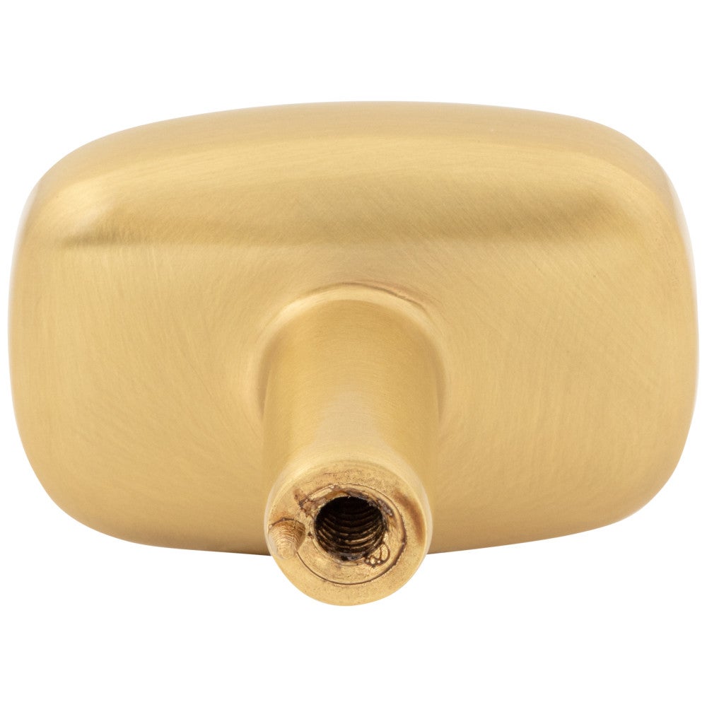 Hardware Resources 1-1/2" Rounded Rectangle Overall Length Satin Nickel Loxley Cabinet Knob