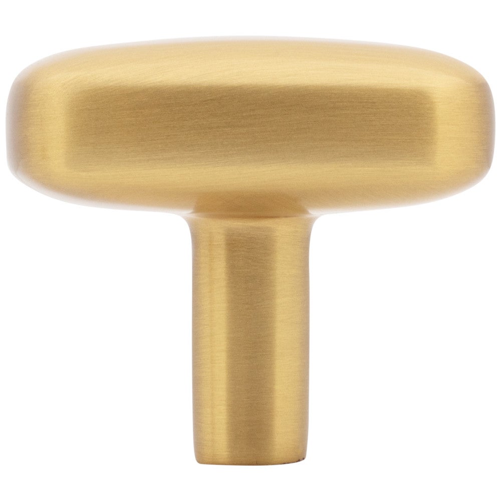 Hardware Resources 1-1/2" Rounded Rectangle Overall Length Satin Nickel Loxley Cabinet Knob