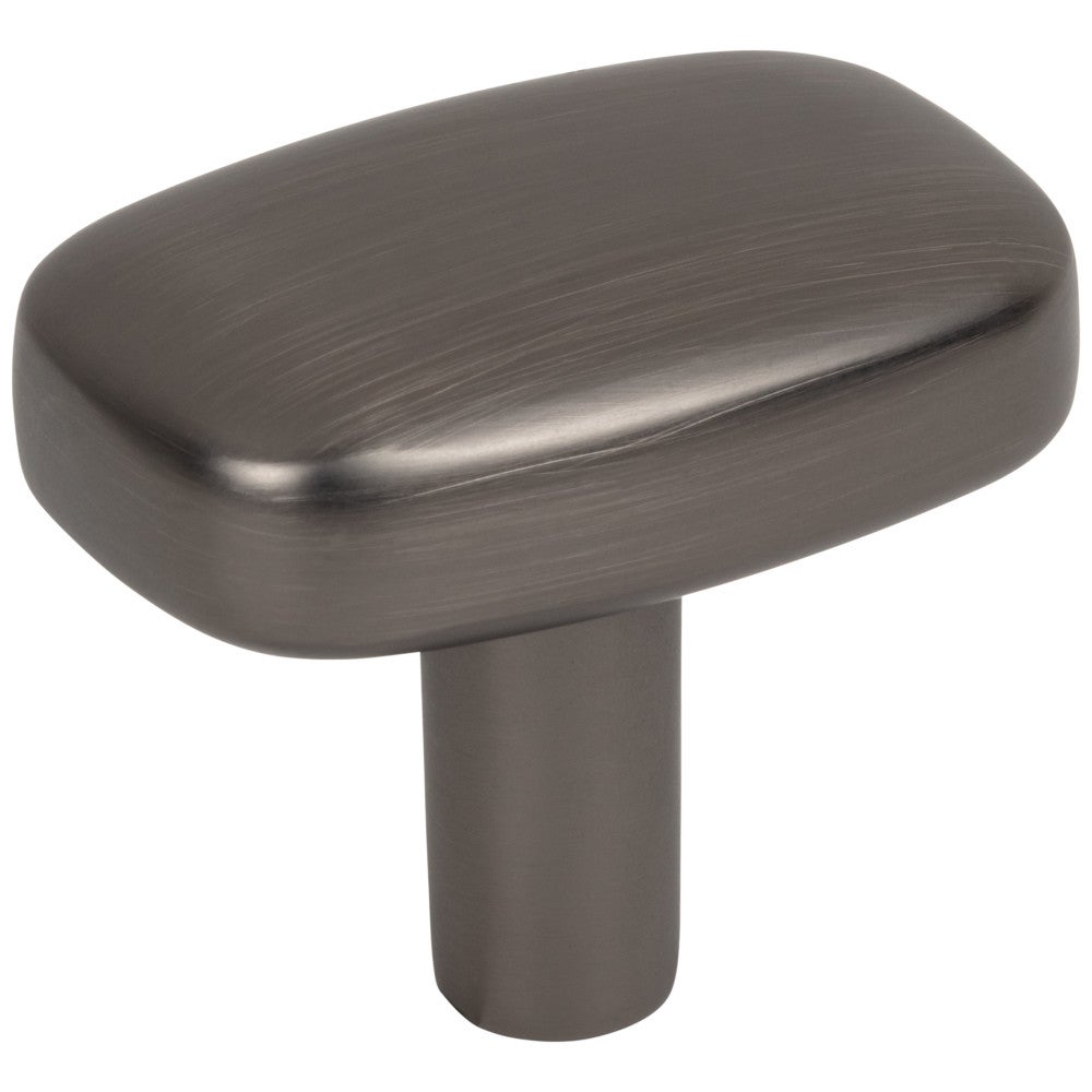 Hardware Resources 1-1/2" Rounded Rectangle Overall Length Satin Nickel Loxley Cabinet Knob