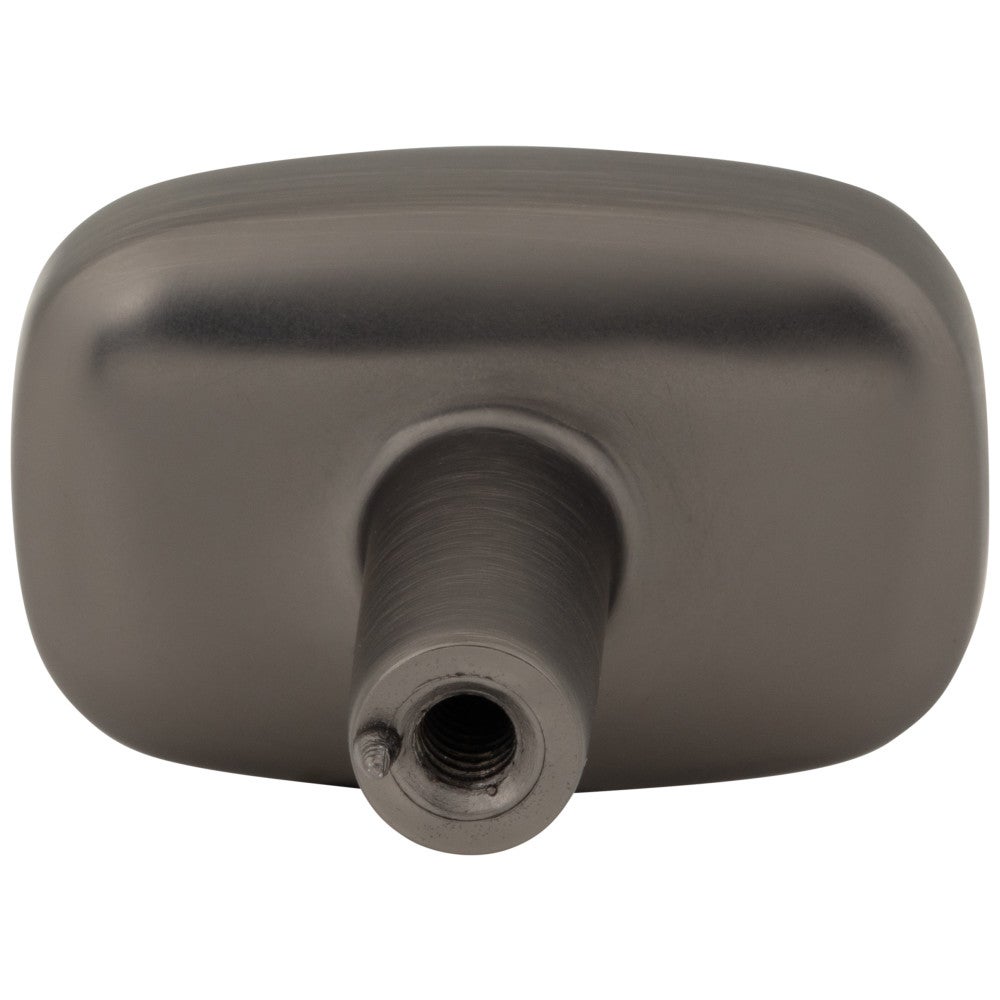 Hardware Resources 1-1/2" Rounded Rectangle Overall Length Satin Nickel Loxley Cabinet Knob