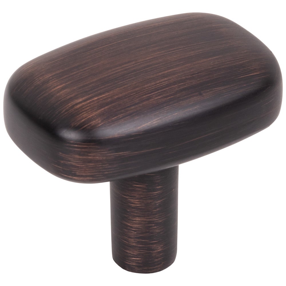 Hardware Resources 1-1/2" Rounded Rectangle Overall Length Satin Nickel Loxley Cabinet Knob