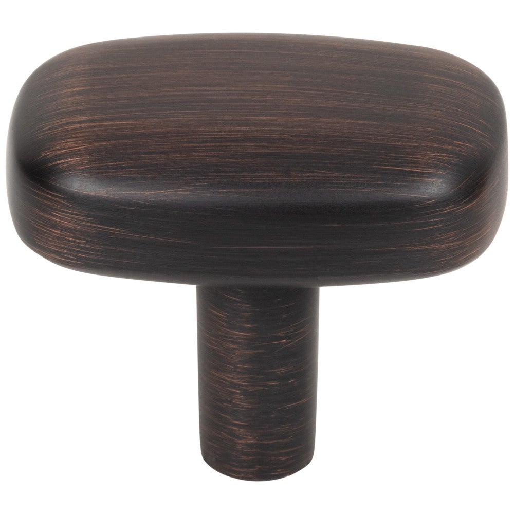 Hardware Resources 1-1/2" Rounded Rectangle Overall Length Satin Nickel Loxley Cabinet Knob