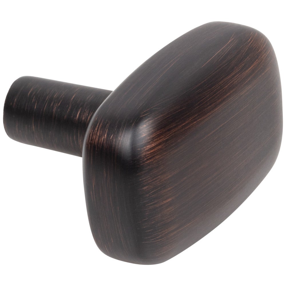 Hardware Resources 1-1/2" Rounded Rectangle Overall Length Satin Nickel Loxley Cabinet Knob