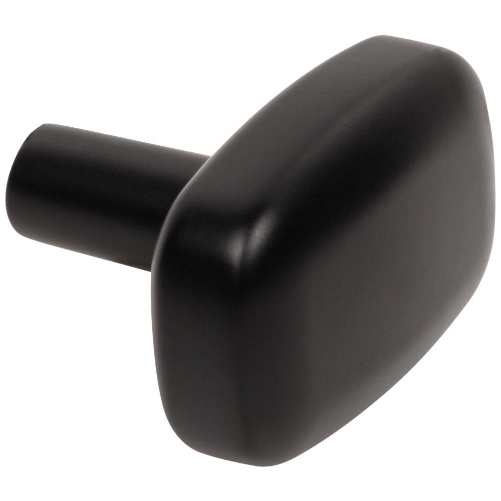 Hardware Resources 1-1/2" Rounded Rectangle Overall Length Satin Nickel Loxley Cabinet Knob