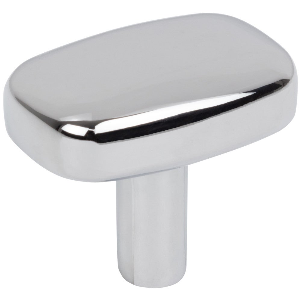 Hardware Resources 1-1/2" Rounded Rectangle Overall Length Satin Nickel Loxley Cabinet Knob