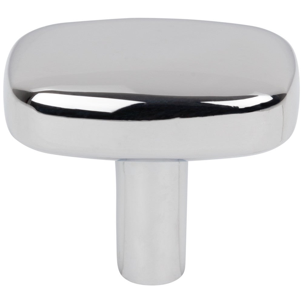 Hardware Resources 1-1/2" Rounded Rectangle Overall Length Satin Nickel Loxley Cabinet Knob