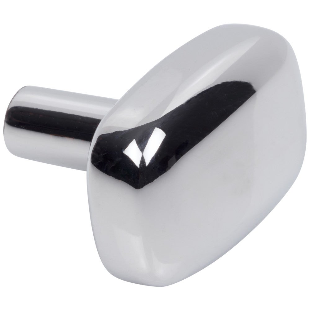 Hardware Resources 1-1/2" Rounded Rectangle Overall Length Satin Nickel Loxley Cabinet Knob
