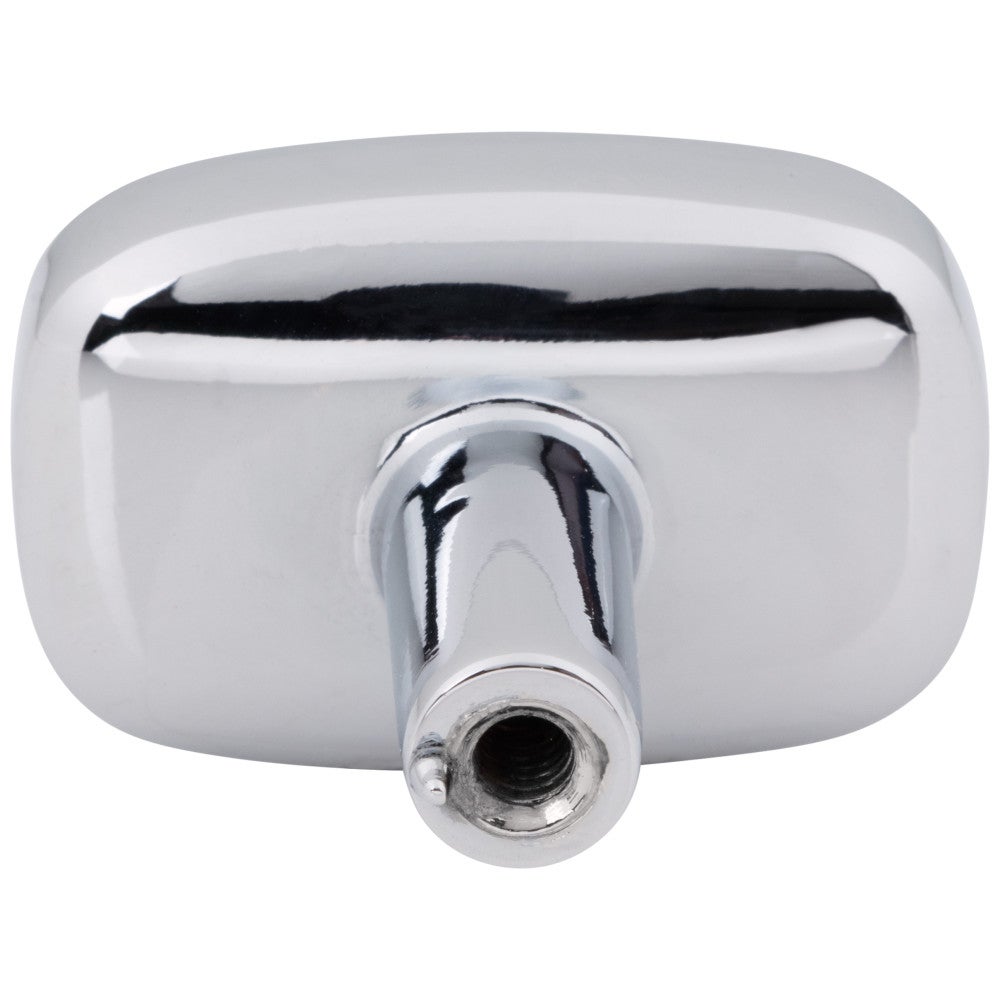 Hardware Resources 1-1/2" Rounded Rectangle Overall Length Satin Nickel Loxley Cabinet Knob