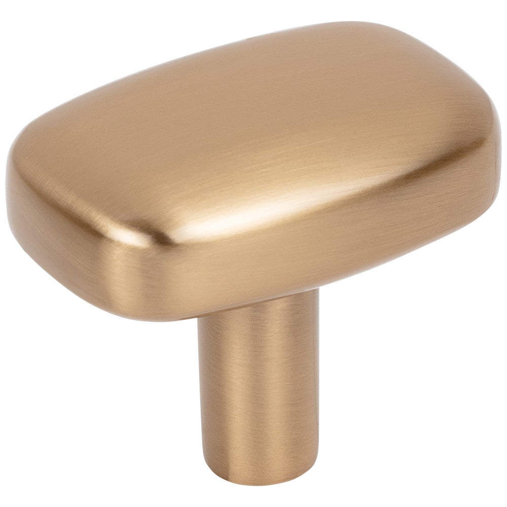 Hardware Resources 1-1/2" Rounded Rectangle Overall Length Satin Nickel Loxley Cabinet Knob
